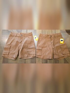 Carhartt Cargo Shorts Sz 10 Brown Set 2 Outdoors Hiking Fishing Camping Youth